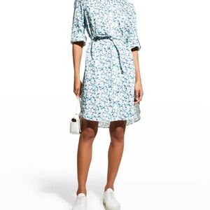 Finley Blue and White Floral Long Sleeve Dress